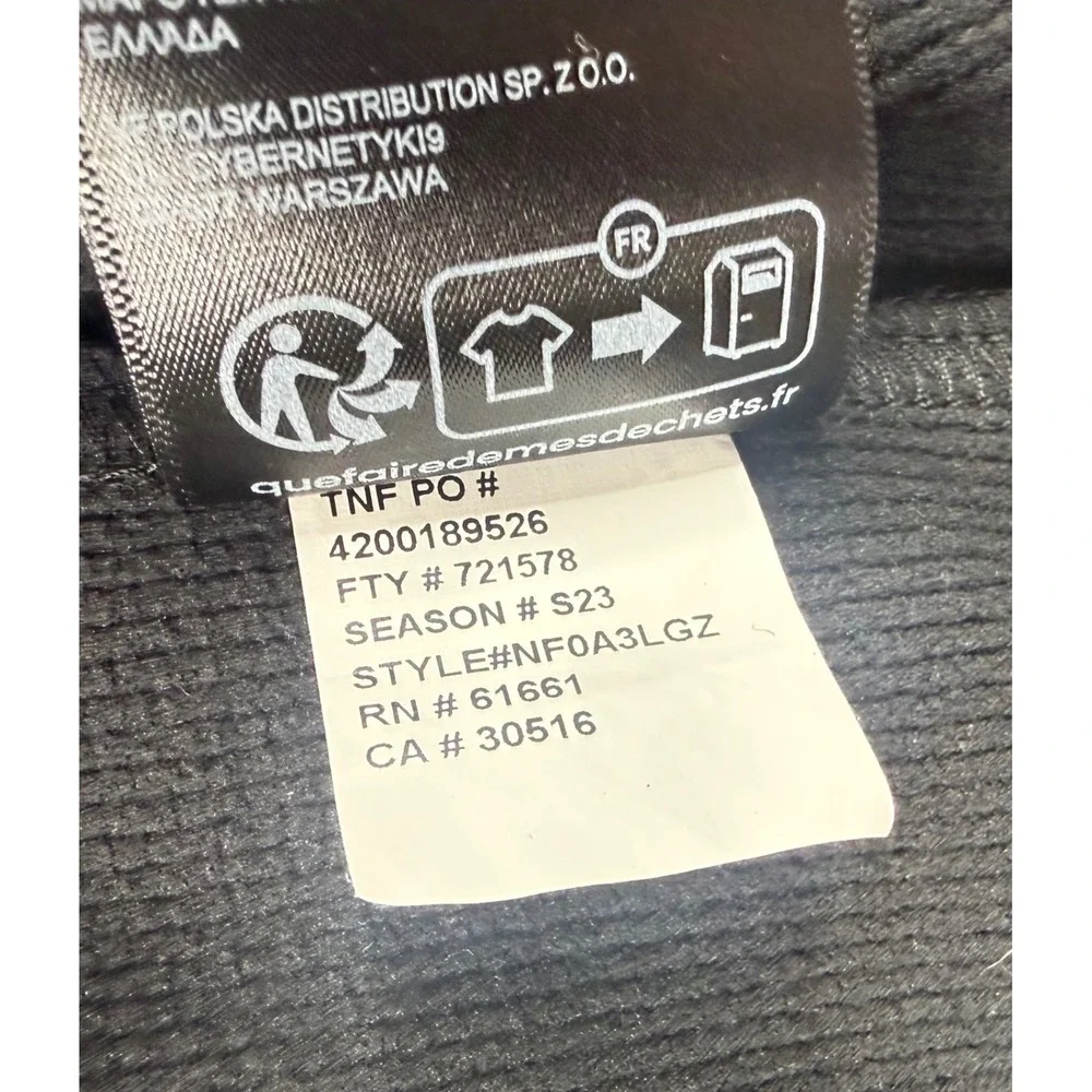 The North Face Vest Mens Medium Black Windwall Full Zip Belle‎ Glos Wine Logo